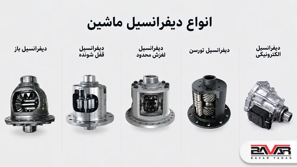 انواع دیفرانسیل ماشین