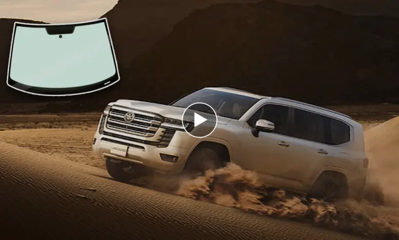 آموزش ویدیویی تعویض شیشه جلوی تویوتا لندکروزر اتاق 300