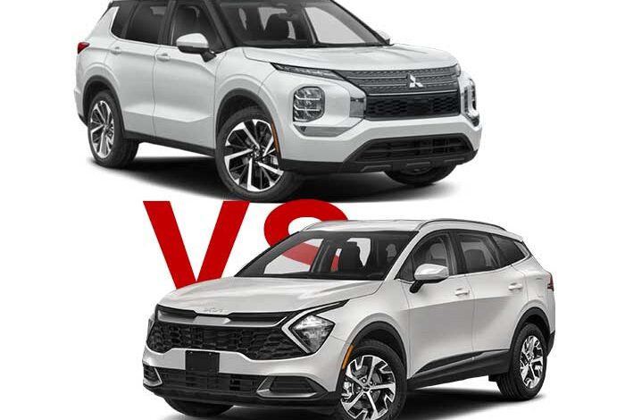 مقایسه کامل میتسوبیشی اوتلندر و کیا اسپورتیج 2024 | بررسی مشخصات فنی مدل های وارداتی