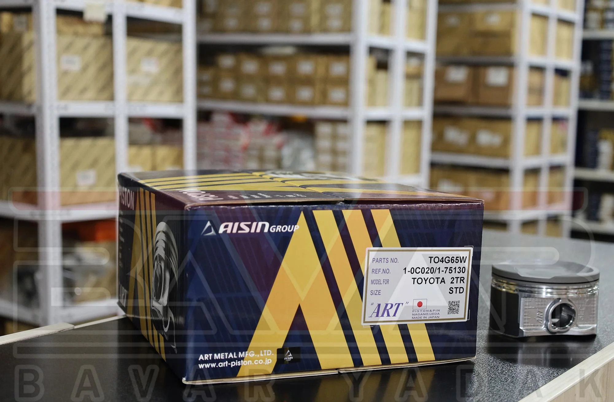پیستون موتور 2TR استاندارد تویوتا هایس 2006 تا 2015 برند AISIN پک 4 عددی