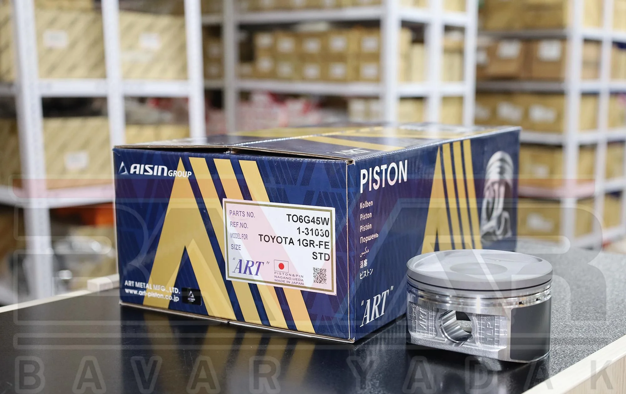 پیستون موتور 1GR استاندارد تویوتا FJ سال 2011 تا 2018 برند AISIN پک 6 عددی