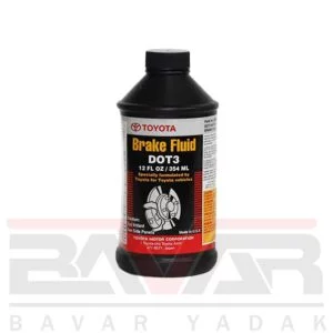 روغن ترمز تویوتا مدل DOT3 با حجم 354 میلی لیتر برند اصلی GENUINE